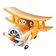 Super Wings Transforming Grand Alber Spielflugzeug und Roboterfigur Verwandelbare Figur und Roboter aus der Zeichentrickserie Spielzeug für Kinder ab 3 Jahren – 12 cm, Orange