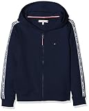  Tommy Hilfiger Essential Tommy Tape Zip Through Chaqueta Punto, (Blue Cbk), 122 (Talla del Fabricante: 7) para Niñas