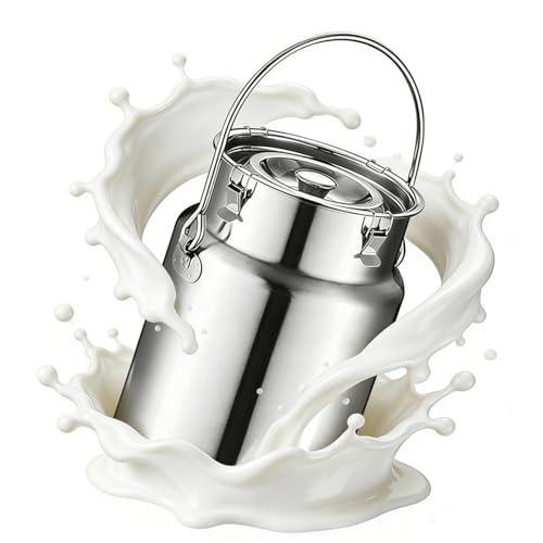 seau alimentaire 3 hermétique, bidon de lait inox pour Huile Et Aliments pour Stockage,3Liters