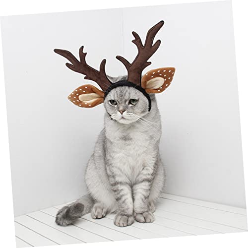 Diadema para mascota con cuernos de reno S miniatura 7
