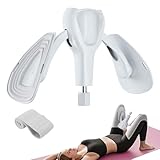 Dispositivo de Ejercicio del Suelo Pélvico, Entrenador Ajustable de Kegel de 77 LB para Pierna Interior y Cadera, Equipamiento de Entrenamiento en Casa para Hombres y Mujeres, con Banda, Color Gris