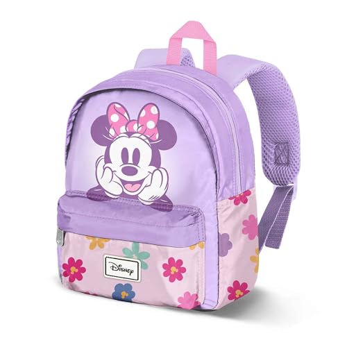 Disney Minnie Mouse Flower-Mochila Preescolar Joy, Lila 22 x 27 cm, Capacidad 5 L
