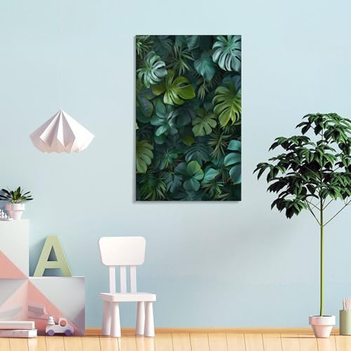 Tableau moderne 3D de la jungle en toile haute résolution 50 x 75 cm - 4