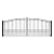 ALEKO Dual Swing Driveway Gate| 16 x 6 Feet Anti-Rust Galvanized Steel Gate w/Warranty| Outdoor Gate Fence Gate Swing Gate Security Gate| Steel Barrier Gate| (Style: Paris)