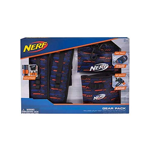 Nerf Elite Kit Colete Armazenador Bolsa E Coldre Multikids Azul/preto