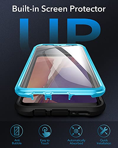 Youmaker Kickstand Case For Galaxy S8, Full Body With Built-In Screen Protector Heavy Duty Protection Shockproof Rugged Cover For Samsung Galaxy S8 5.8 Inch - Blue/Black #TOP1