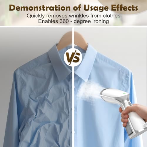 image for IMUXYUQ Portable Steamer for Clothes, 20s Fast-Heat Handheld Garment S