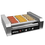 PartyHut 30 Hot Dog Wamer Roller Grill Cooker Commercial Machine (11 Hotdog Rollers)