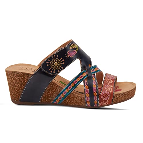 L’artiste By Spring Step Women's Swan Slipper, Navy Multi, 9.5-10 #TOP4