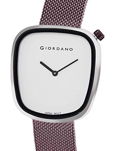 Image of Giordano Analog Wrist Watch for Women with Stylish Metal Strap, Square dial and 3 Hand Mechanism