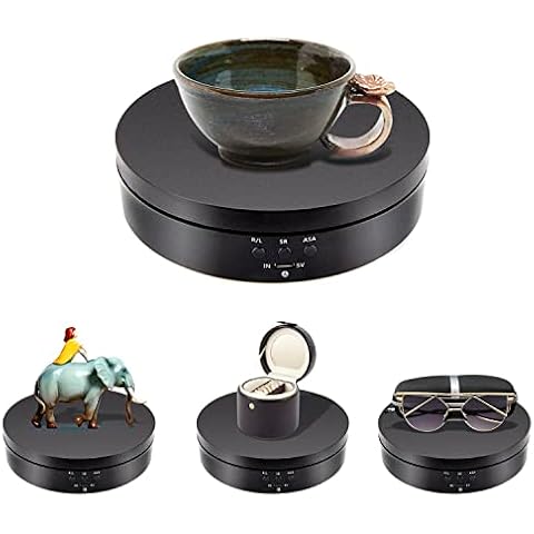 Leadleds Electric Rotating Turntable, 360 Degree Motorized Turntable Display Stand for Photography Video Shooting Props Jewelry Cover