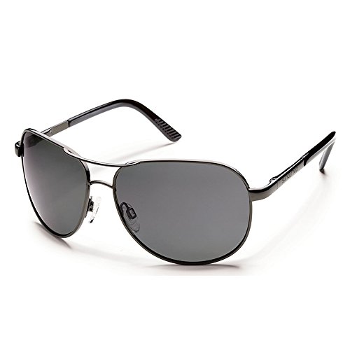 Suncloud Optics Gun Metal Gray Polarized Aviator Sunglasses