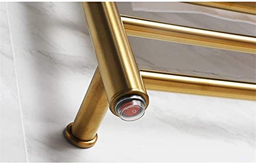 Perchero con calefacción de acero inoxidable para baño dorado 7