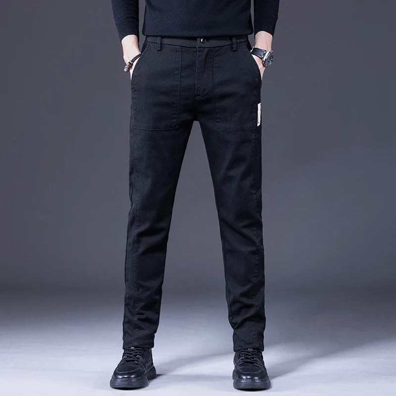 Men's Business Slim Pants Autumn Elastic Casual Trousers Male3