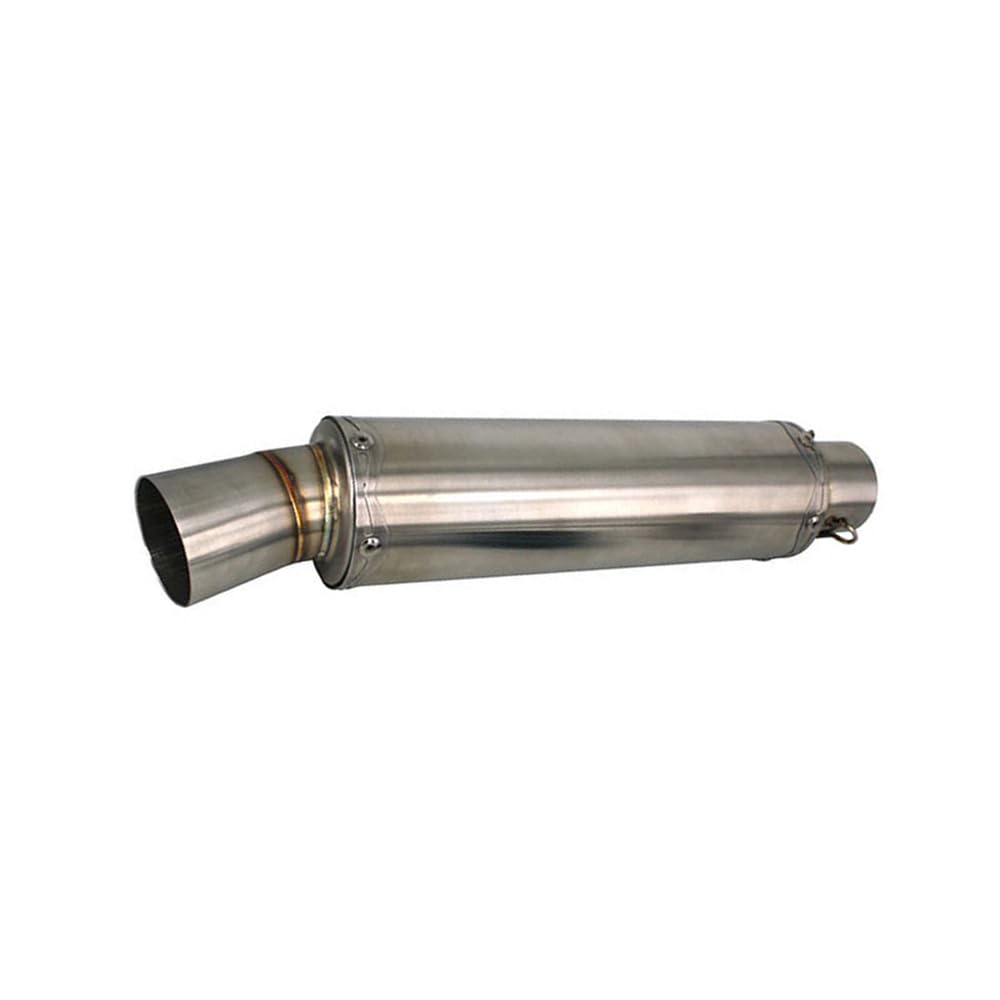 Riloer 1 tubo de escape de silenciador de motocicleta de acero inoxidable, universal para la mayoría de los modelos de motocicletas, calibre de interfaz 5,1 cm, diámetro 7,6 cm / 3,0 IN