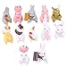 Hemoton 12 Pcs Miniature Lapin Lapin Figurines Animales Miniature Ornements De Jardin Fée Jardin Figurines Bonsaï Micro Paysage Gâteau Cupcake Décoration (Style aléatoire)