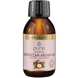Pure World Organic Moroccan Argan Oil 100ml, 100% Pure and Cold Pressed Premium Argan Oil for Face Skin and Nails Moisturiser