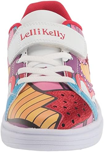 Lelli Kelly Fashion Sneaker, White/Pink Hearts, 4 US Unisex Big Kid | Image 1