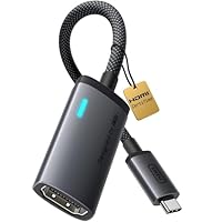 INIU Adattatore USB C a HDMI, Certificato HDMI Ufficiale con LED di Diagnostica Intelligente, 4K@60Hz Cavo per MacBook, iMac Laptop, iPad, iPhone, Samsung Steam Deck, Compatibile Thunderbolt 3/4 Ports