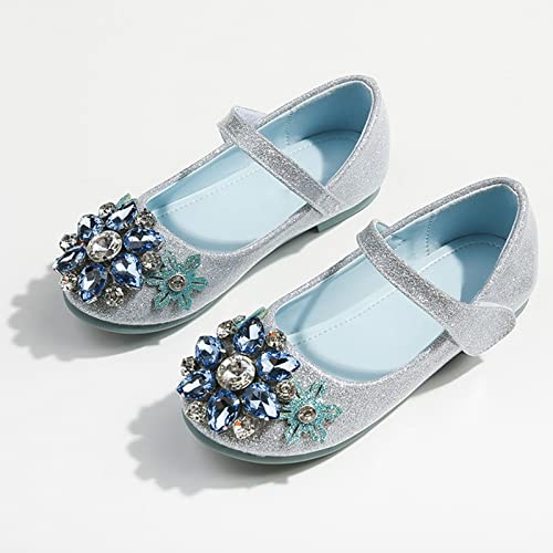 WENJIAZHIZHI Toddler/Kids Girls Mary Jane Ballerina Flats Flowers Princess Dress Ballet Shoes for Girls Party School Shoes4
