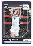 2024-25 Donruss Optic Purple #196 Jeremy Sochan San Antonio Spurs NBA Basketball Trading Card