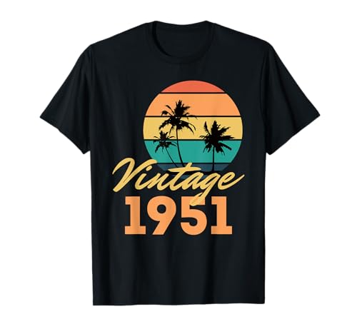 Baujahr 1951 Geboren Jahrgang 1951 Geburtsjahr Geburtsdatum T-Shirt