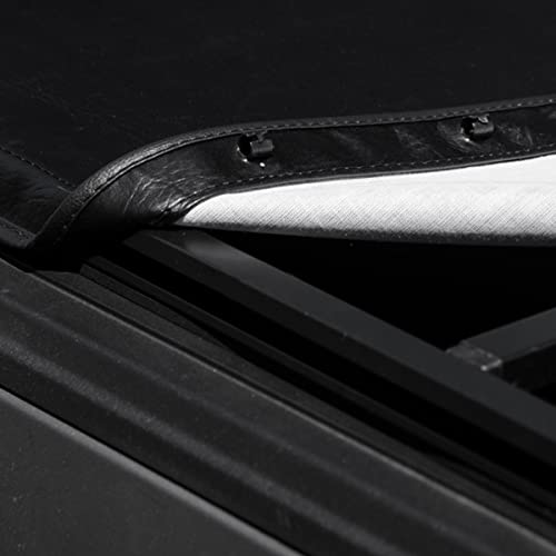 R&L Racing 6.5 Ft Soft Snap-On Tonneau Cover Compatible With 1988-1993 Chevy/Gmc C10 C/K Stepside | All Weather Protection Heavy Duty Snap-On Vinyl Black Truck Bed Cover #TOP2