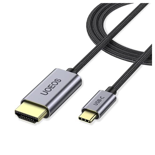 USB C to HDMI Cable 4K Adapter, UOEOS USB 3.1 Type-C to HDMI Adapter Compatible with MacBook Pro ,HDMI to USB C Adapter(Male to Male,1.8M) 