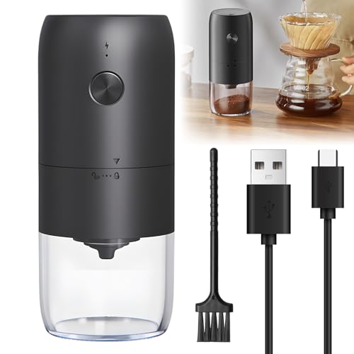 GOMETY Moulin à café électrique avec bol amovible - Moulin à café électrique multifonction - Pour grains de café, épices, céréales, noix