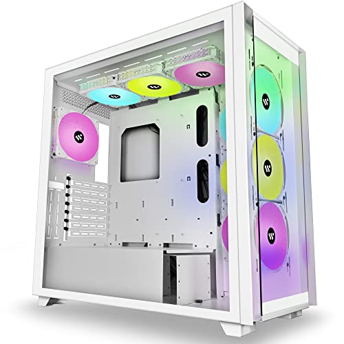 Kediers Mech Pc Case - Atx Tower Gaming Computer Case With Tempered Glass (C700 White + 10 Argb Fans) #TOP6