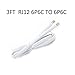 SMITON 3FT RJ12 Telephone Cord, White 6P6C Modular Cable for Phone, Modem, Fax, and DSL