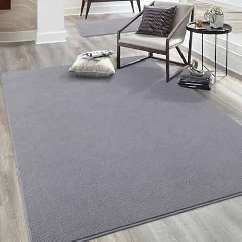 Keeko Area Rugs for Living Room Bedroom 5x8 Grey, Soft Modern Large Rug Indoor Non Slip Fluffy Rug Minimalist Low Pile Washable Carpet Rug for Kids Boys Girls Dorm Classroom Nursery Home Decor Cover