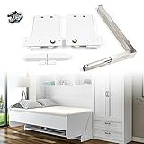 Murphy Bed Hinge,DIY Bed Wall Bed Hardware Kit Horizontal Mounting Springs Mechanism Durable for Single Twin Queen Pads