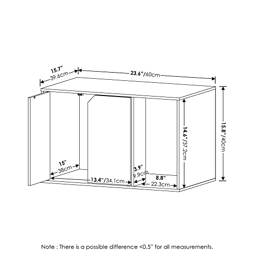 Furinno Peli Litter Box Enclosure, Small, Americano #TOP1