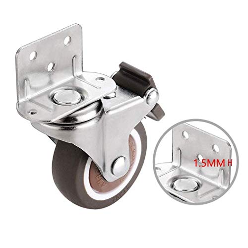 Roulettes pivotantes MU pour meubles roulettes avec frein 1.5"