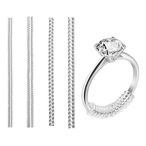 LICQIC Ajusteurs Invisibles pour Bagues Ring Sizer, Réducteurs Resizer de Bagues, lot de 4