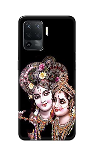 Image of PRINTFIDAA� Printed Hard Back Cover Case for Oppo Reno5 F | Reno 5 F Back Cover (Radha Krishna) -2808