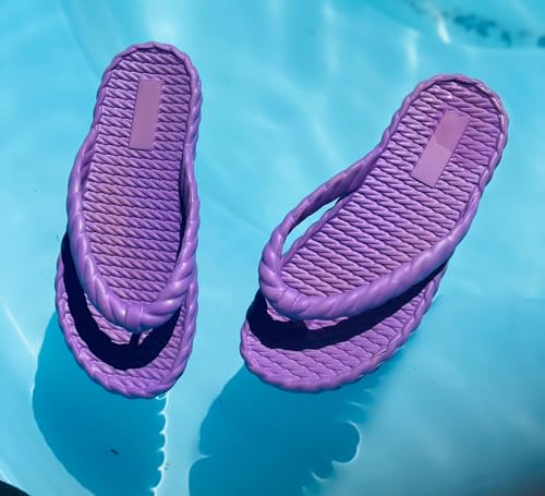 Chinelo Feminino de Dedo Nuvem Trança EVA 100% Confortável Macio e Leve (LILÁS, BR, Adulto, Numérico
