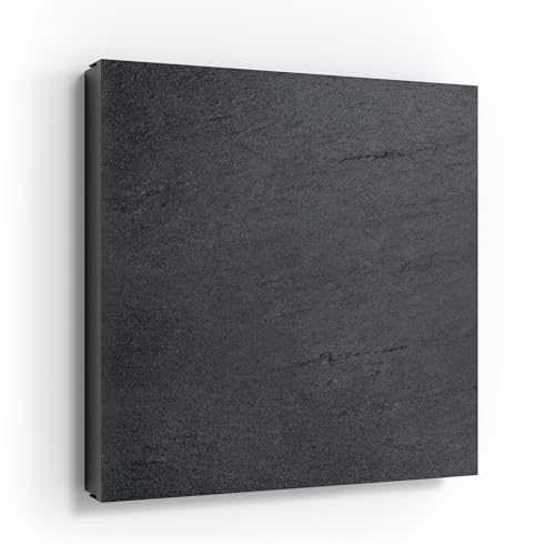 DEQORI Armoire à clés avec impression UV - Motif ardoise aspect pierre - Boîte design d'environ 30 x 30 cm - Armoire à clés plate et moderne avec motif imprimé - Boîte murale pour couloir, bureau