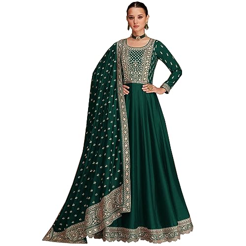 Robe Anarkali indienne cousue pour éviter les retouches avant l'Aïd
