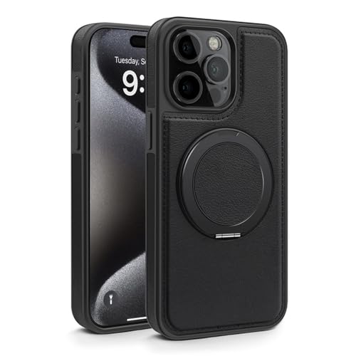 Coque iPhone 11 Pro Max cuir noir résistant support ajustable