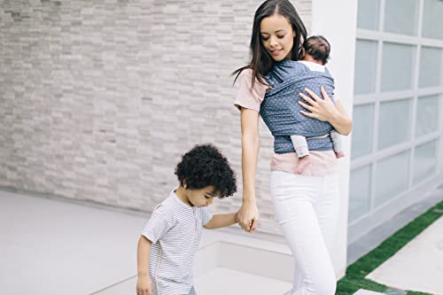 Ergobaby-Babytragetuch-fur-Neugeborene-ab-Geburt-bis-11kg-Baby-Blue-Tragetuch-Elastisch-Sling-Wickeltuch-100-Viskose-Blau