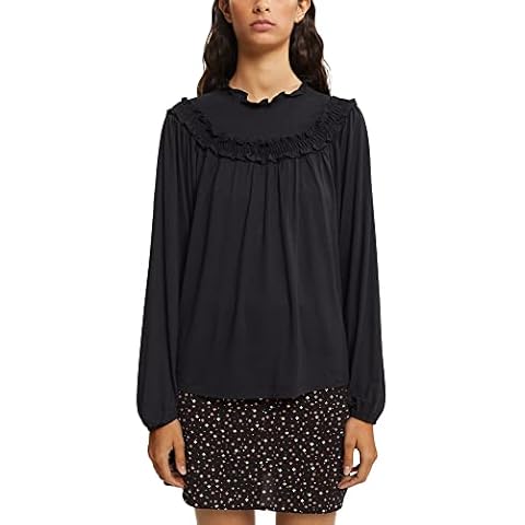 edc by ESPRIT Longsleeve mit gekräuselter Blende Cover