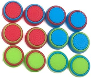 DevineCustomz® Pack Of 12 Joystick Thumbstick Cap Attachments Protective Silicone Top Cap For Xbox Series X/S PS5 , PS4, Xbox 360, PS3 , PS2 Controllers Colour Set 2