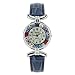 GlassOfVenice Murano Glass Millefiori Watch with Leather Band - Blue