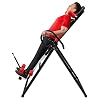 Gravity Heavy Duty Inversion Table Back Stretcher Machine,Foldable Inversion Table Teeter Machine for Back Pain Relief Therapy w/Headrest, Adjustable Protective Belt,330 lbs Capacity