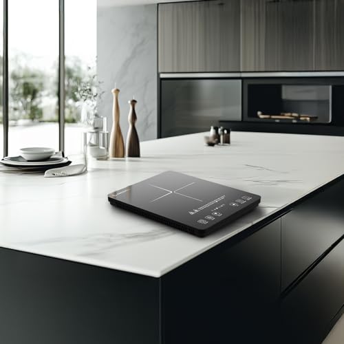 AMZCHEF Portable Induction Cooktop 20 Temperature & Power Levels, 1800W Induction Stove Burner with 6.8" Heating Coil, Low Noise Hot Plate Single Electric Cooktops Countertop Stove with Timer - Image 3