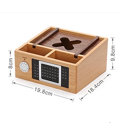 Boite de rangement boitier de poche étui à papier bureau table organisateurs avec calendrier couleur en bois en bois pour stylos portables petites choses et ainsi de suite Boite de rangement boitier de poche étui à papier bureau table organisateurs avec calendrier couleur en bois en bois pour stylos portables petites choses et ainsi de suite