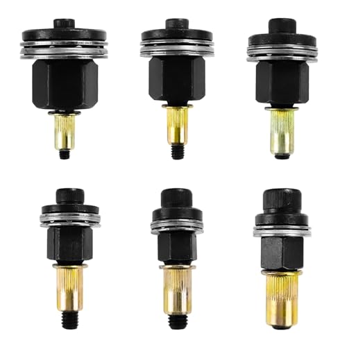 6 Piezas Remachadora Manual de Cabezales Kit, Tuerca de Remaches, Mandril de Herramienta Remachadora, para M3, M4, M5, M6, M8, M10 Alicates de Remachar, Remachadora de Tuercas Accessori
