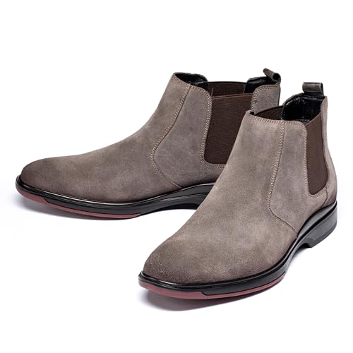 Image of ArcBrothers Men's Chelsea Boots, Relaxed Fit Roomy Toe Box Design, Premium Leather Slip-on Ankle Boots, All-Day Comfort